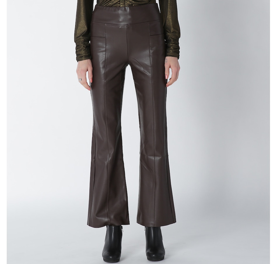 Clothing & Shoes - Bottoms - Pants - Badgley Mischka 4-Way Stretch Faux Leather  Trouser - Online Shopping for Canadians