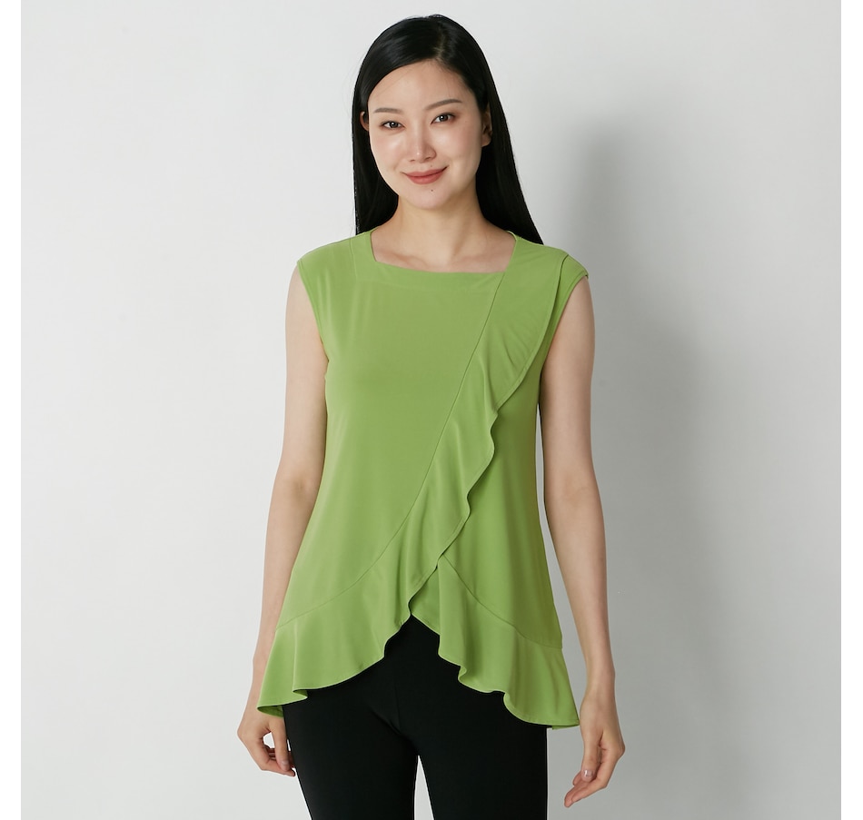 Image 225341_GRN.jpg, Product 225-341 / Price $24.33, Marallis Ruffle Front Top from Marallis on TSC.ca's Fashion department