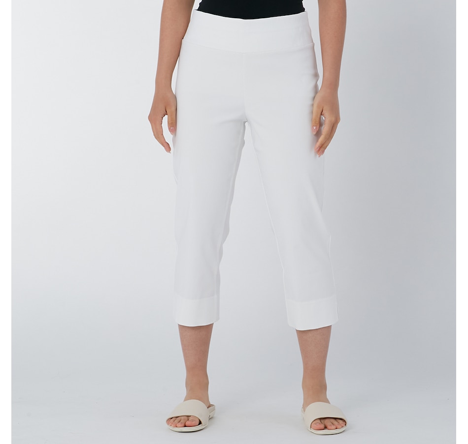 Dash Women’s Capri Pants Size 10 Cute Leg Bottoms with Ties White