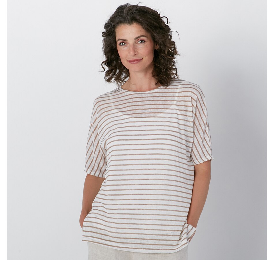 Image 225379_SAN.jpg, Product 225-379 / Price $19.33, Mr. Max Catalina Knit Stripe Top With Side Slit from Mr. Max on TSC.ca's Fashion department
