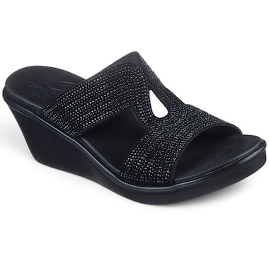 Skechers Ladies Rumble On - Shining Night Wedge Sandal