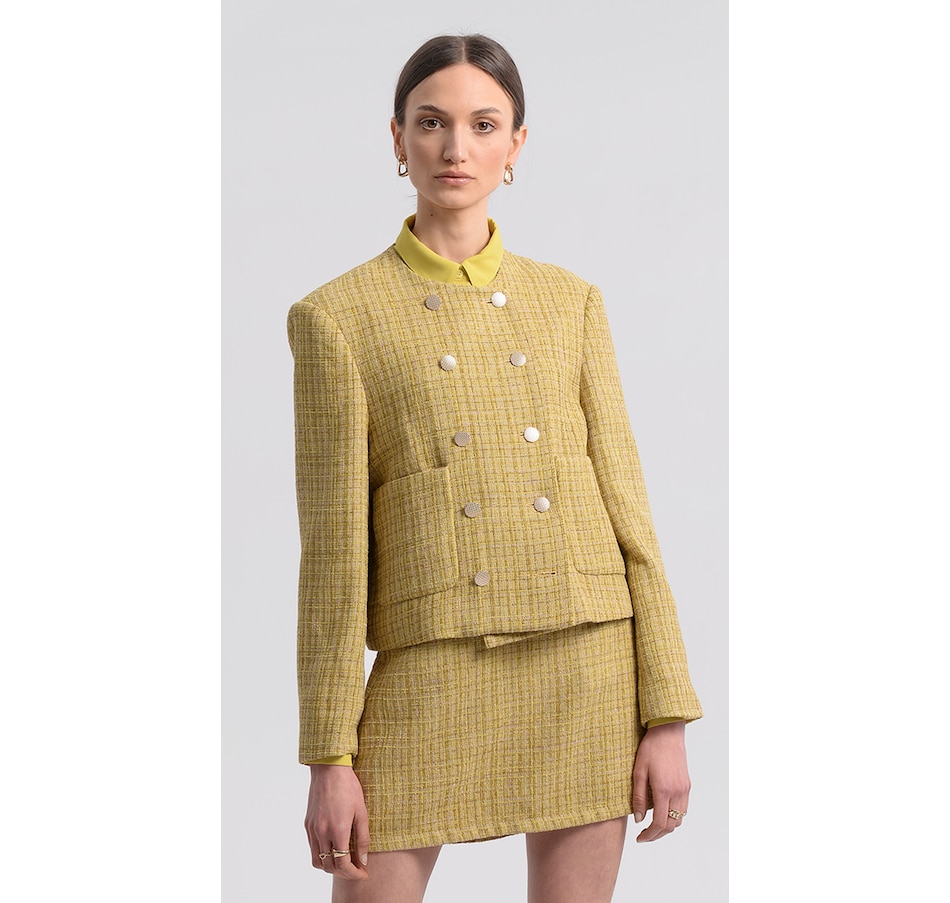 Yellow Tweed Blazer