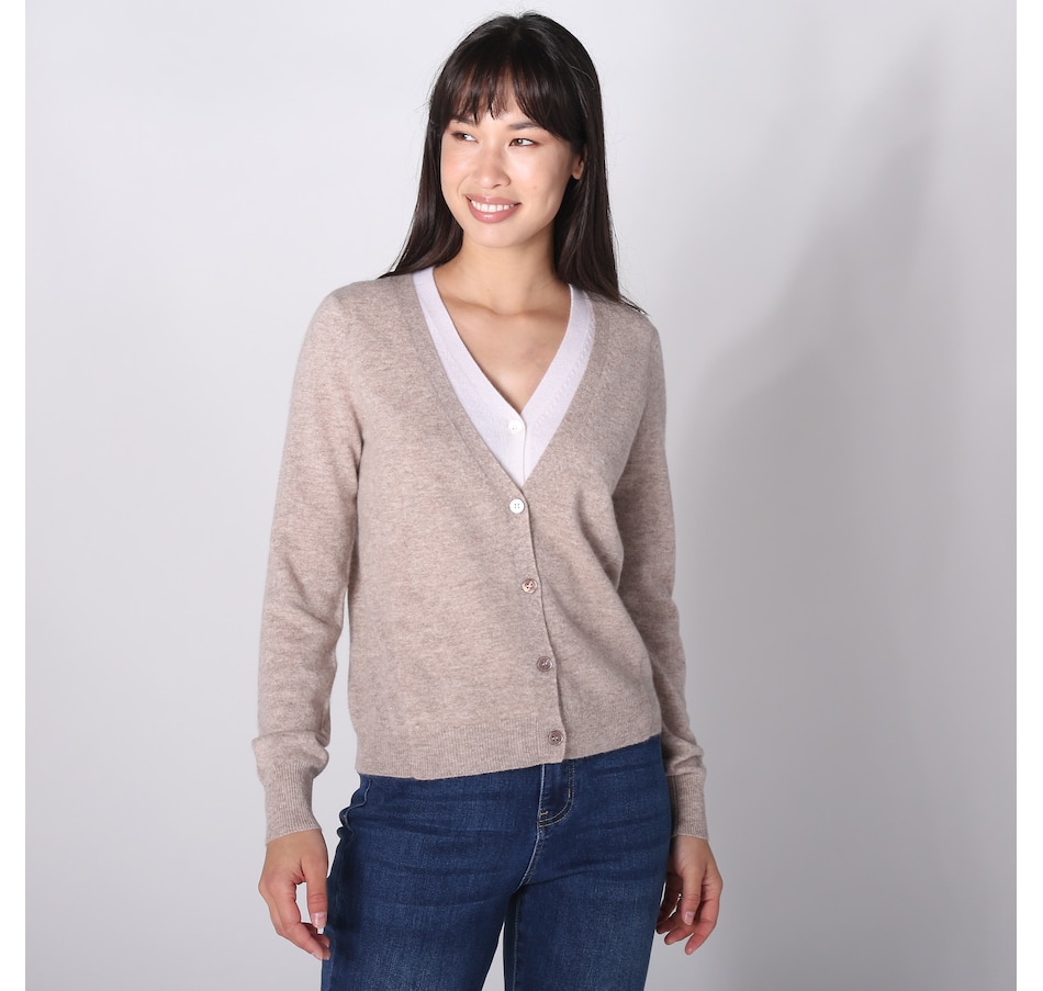 Image 225661_OAM.jpg, Product 225-661 / Price $149.88, Lusso Cashmere V-Neck Cardigan from Lusso Cashmere on TSC.ca's Fashion department