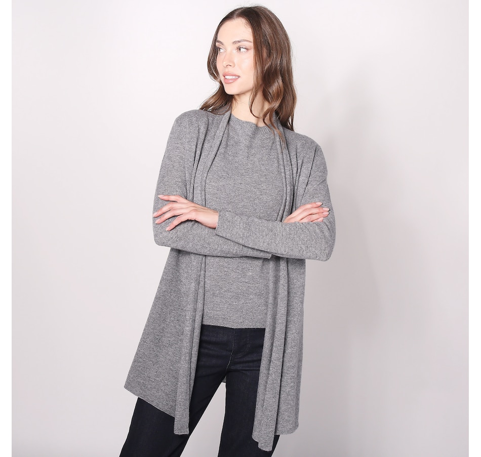 Image 225670_HGY.jpg, Product 225-670 / Price $99.88, Lusso Cashmere Open Front Cardigan from Lusso Cashmere on TSC.ca's Fashion department