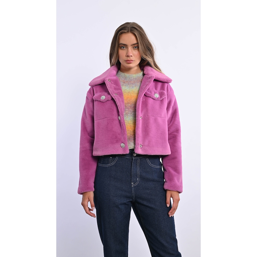 Image 225677_PNK.jpg, Product 225-677 / Price $54.33, Molly Bracken Button Down Faux Fur Jacket from Molly Bracken on TSC.ca's Fashion department