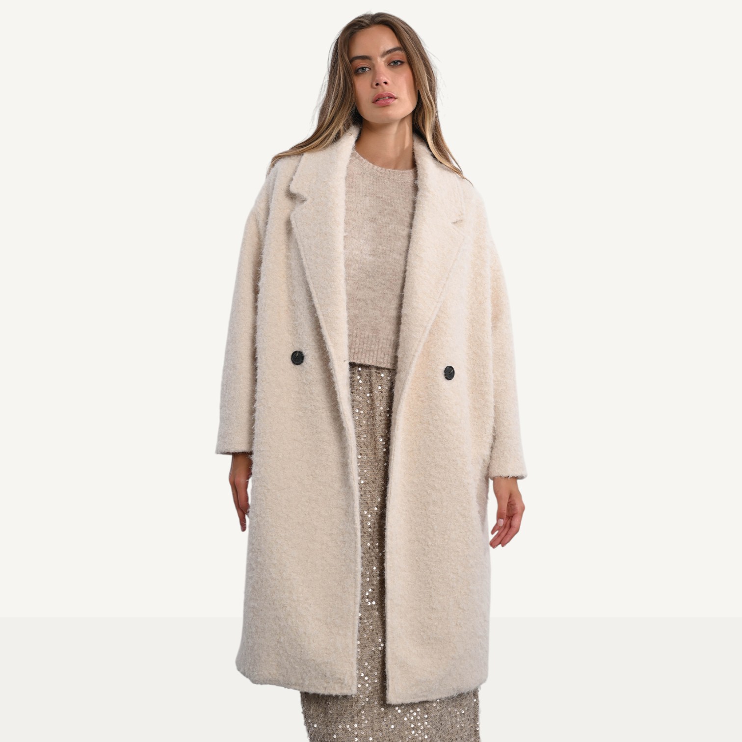 【CLANE】 CONSTRUCTIVE LONG COAT Molly Bracken Double Breasted Long Coat - TSC.ca
