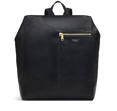 radley black leather backpack