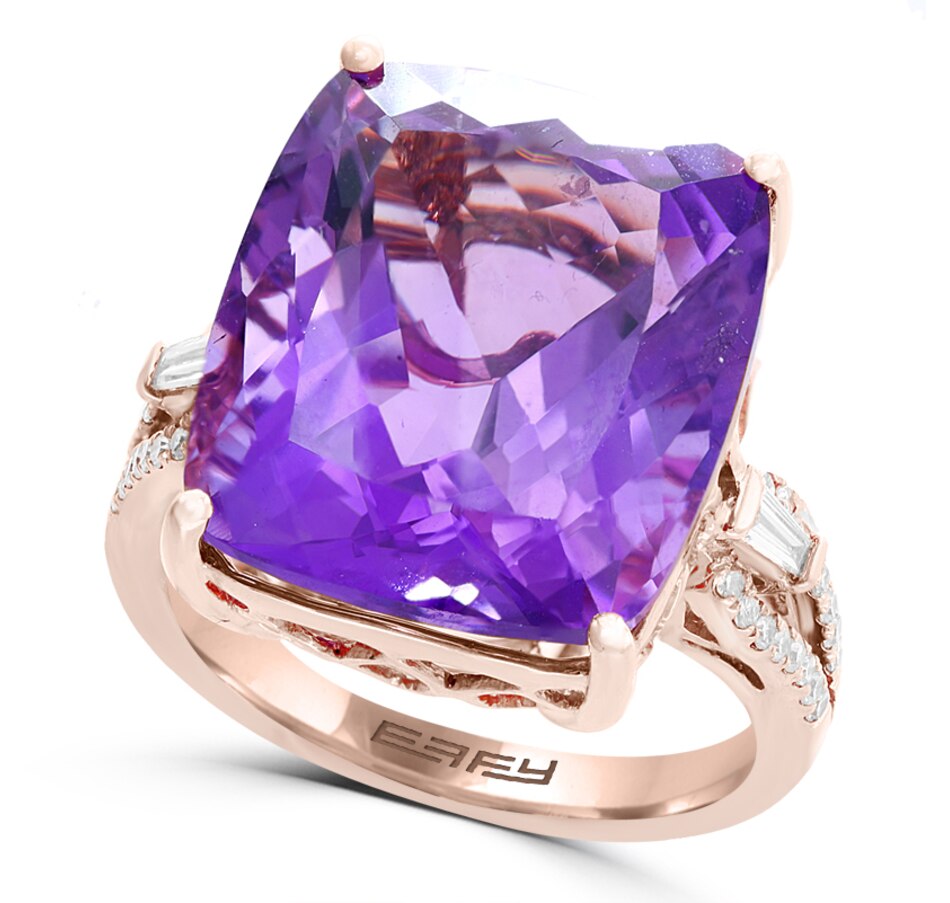 Image 226002.jpg, Product 226-002 / Price $1,799.99, Jewel of a Deal 14K Rose Gold Amethyst & Diamond Ring  on TSC.ca's Jewellery department