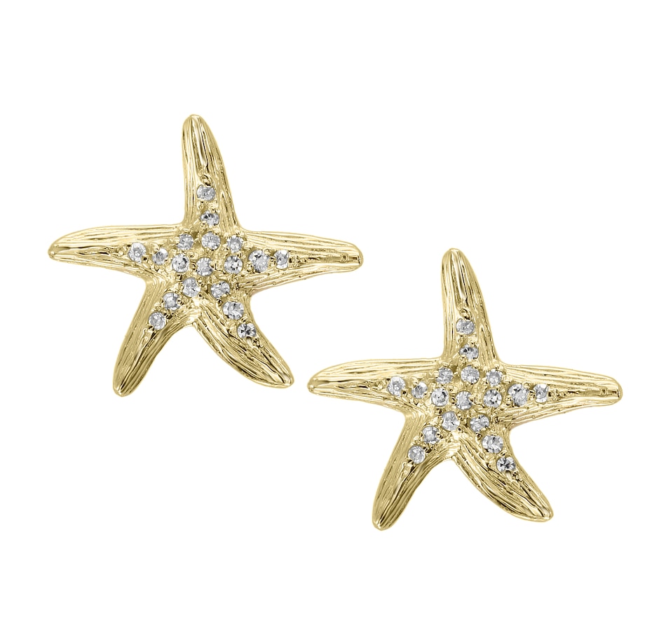 Image 226091.jpg, Product 226-091 / Price $799.99, EFFY Jewellery 14K Yellow Gold Diamond Starfish Earrings from Effy Jewellery on TSC.ca's Jewellery department