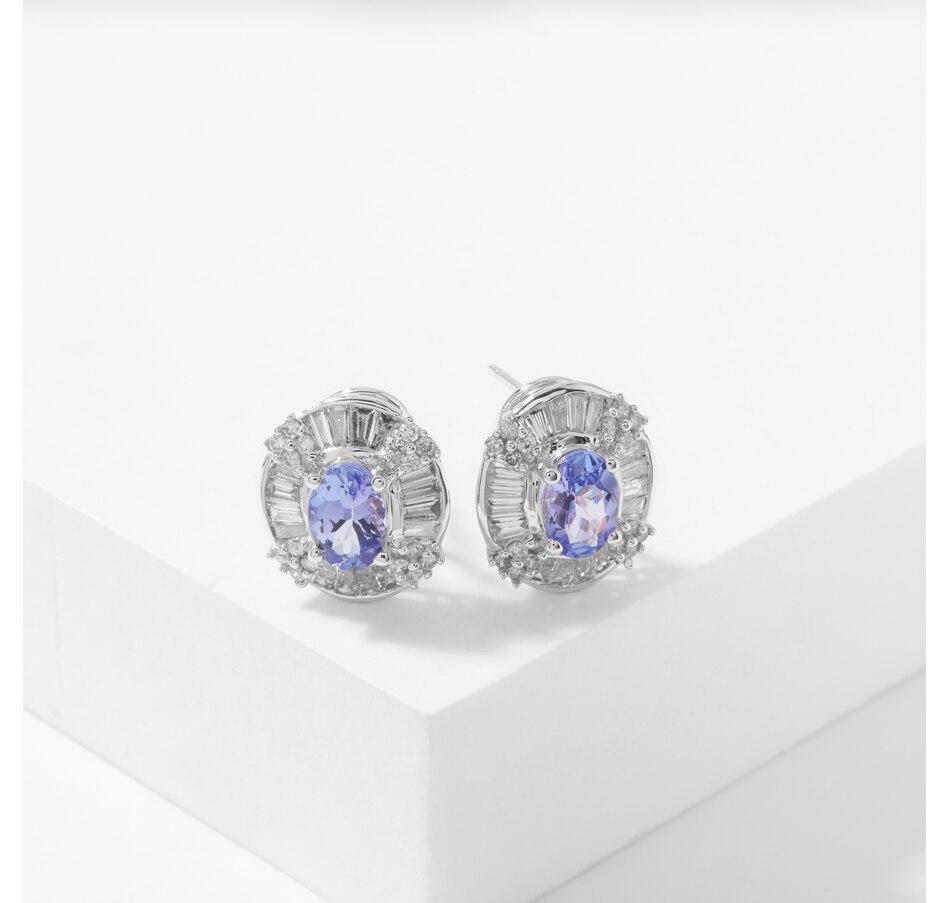 Image 226265.jpg, Product 226-265 / Price $1,129.99, Jewel of a Deal 14K White Gold 1.00ctw Tanzanite & Diamond Earrings  on TSC.ca's Jewellery department