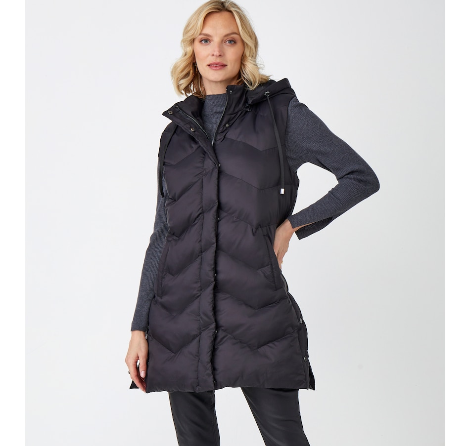 Image 226298_BLK.jpg, Product 226-298 / Price $139.88, Charlie Paige Puffer Long Vest from Charlie Paige on TSC.ca's Fashion department