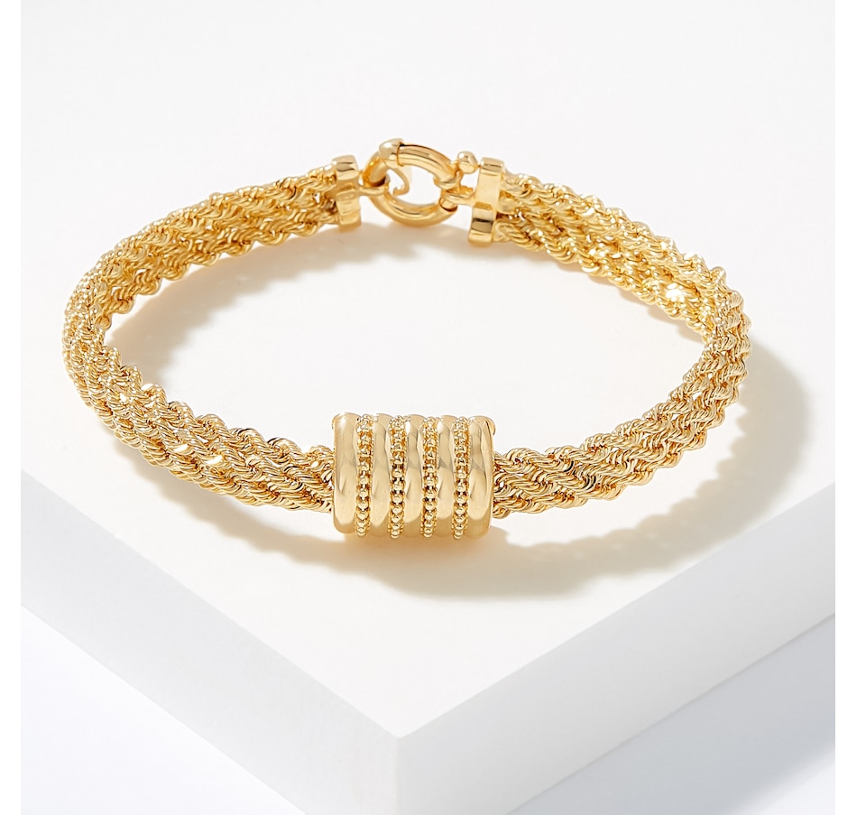 Jewellery - Bracelets - UNOAERRE Jewellery 18K Yellow Gold Wide Multi ...