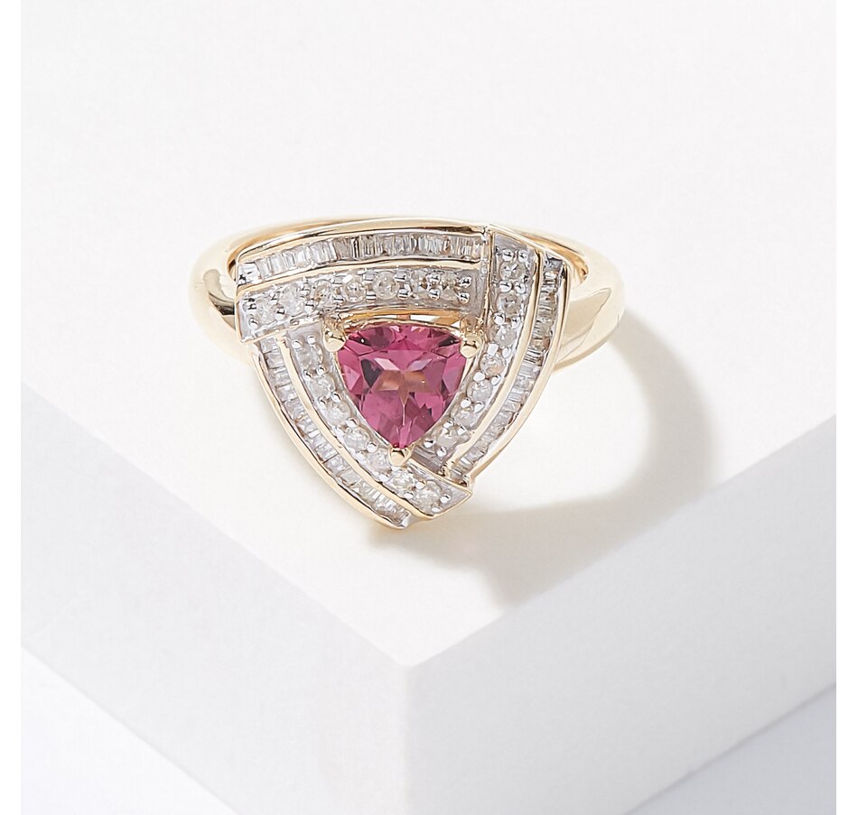 Image 226431_YGL.jpg, Product 226-431 / Price $1,149.99, Gem Creations 14K Gold Pink Tourmaline & Diamond Ring from Gem Creations on TSC.ca's Jewellery department