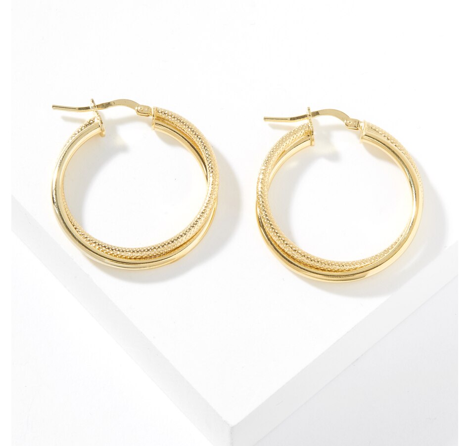 Image 226545_ALTMORE1.jpg, Product 226-545 / Price $69.99, Silver Gallery Sterling Silver 2 Row Wrap Hoop Earrings from Silver Gallery on TSC.ca's Jewellery department