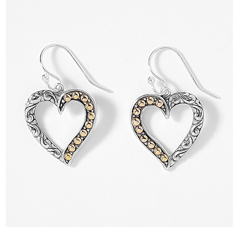 Image 226776.jpg, Product 226-776 / Price $99.99, Samuel B. Collection Sterling Silver 18K Yellow Gold Heart-Shaped Drop Earrings from Samuel B. Collection on TSC.ca's Jewellery department