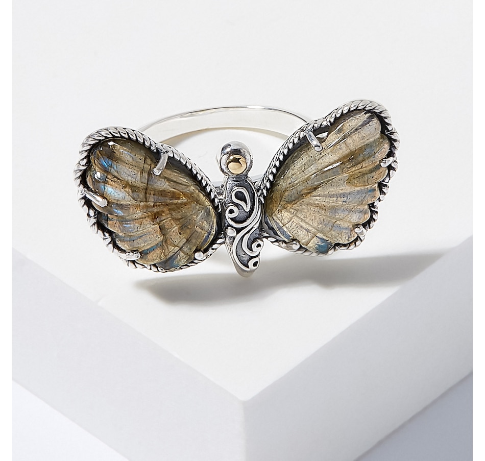 Image 226798.jpg, Product 226-798 / Price $179.99, Samuel B. Collection Sterling Silver 18K Yellow Gold Labradorite Butterfly Ring from Samuel B. Collection on TSC.ca's Jewellery department