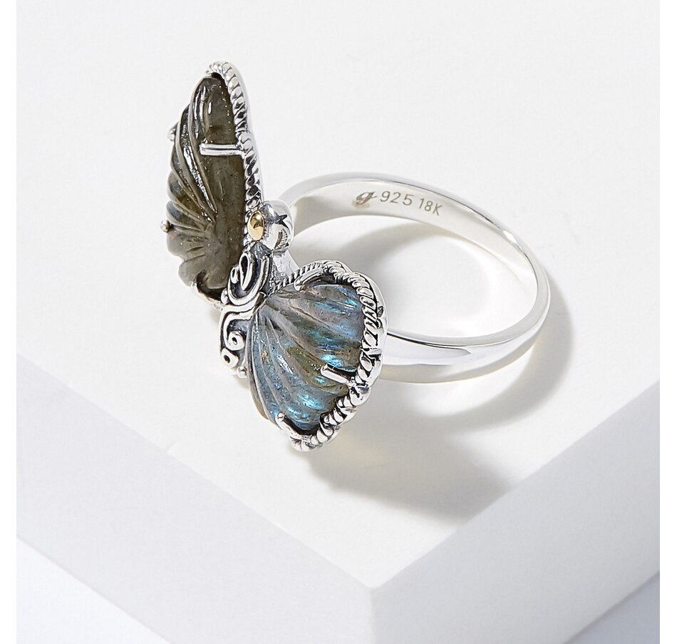 Image 226798_ALTMORE1.jpg, Product 226-798 / Price $179.99, Samuel B. Collection Sterling Silver 18K Yellow Gold Labradorite Butterfly Ring from Samuel B. Collection on TSC.ca's Jewellery department