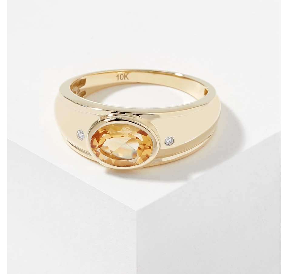 Image 226799_CIT.jpg, Product 226-799 / Price $449.33, Gem Creations 10K Yellow Gold Semi Precious Gemstone & Diamond Ring from Gem Creations on TSC.ca's Jewellery department