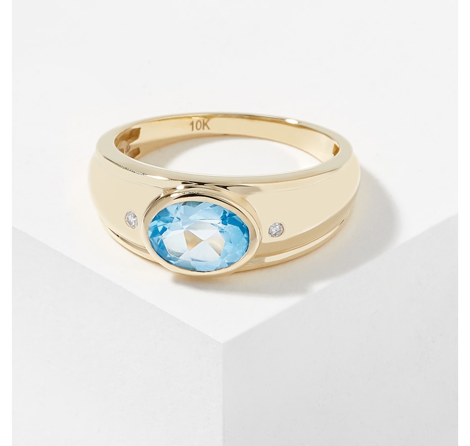 Image 226799_SWBTZ.jpg, Product 226-799 / Price $449.33, Gem Creations 10K Yellow Gold Semi Precious Gemstone & Diamond Ring from Gem Creations on TSC.ca's Jewellery department