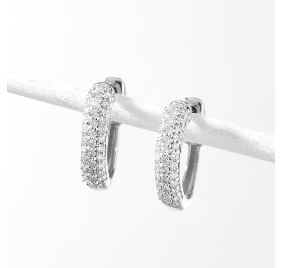 Image 226860_WGP50.jpg, Product 226-860 / Price $1,279.99 - $2,399.99, EVERA Diamonds 14K Gold Pave Diamond Hoop Earrings from Evera Diamonds on TSC.ca's Jewellery department