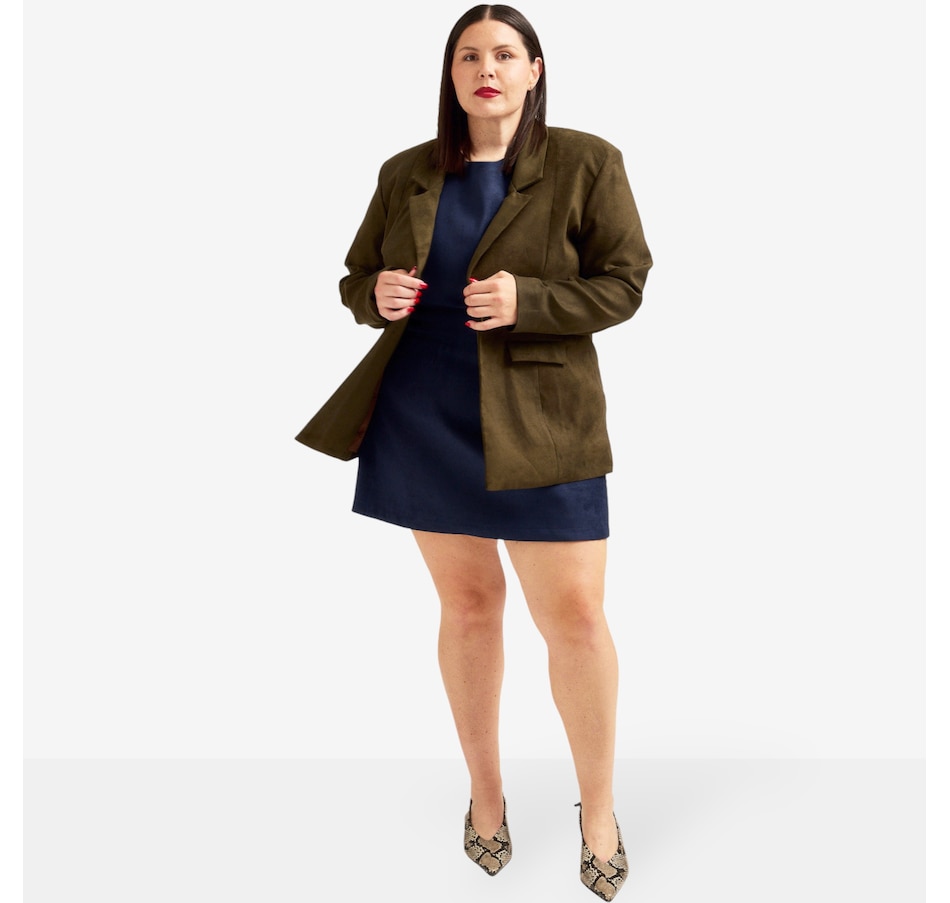 Image 226908_GRN.jpg, Product 226-908 / Price $250.00, Hilary MacMillan Faux Suede Blazer from Hilary MacMillan on TSC.ca's Fashion department