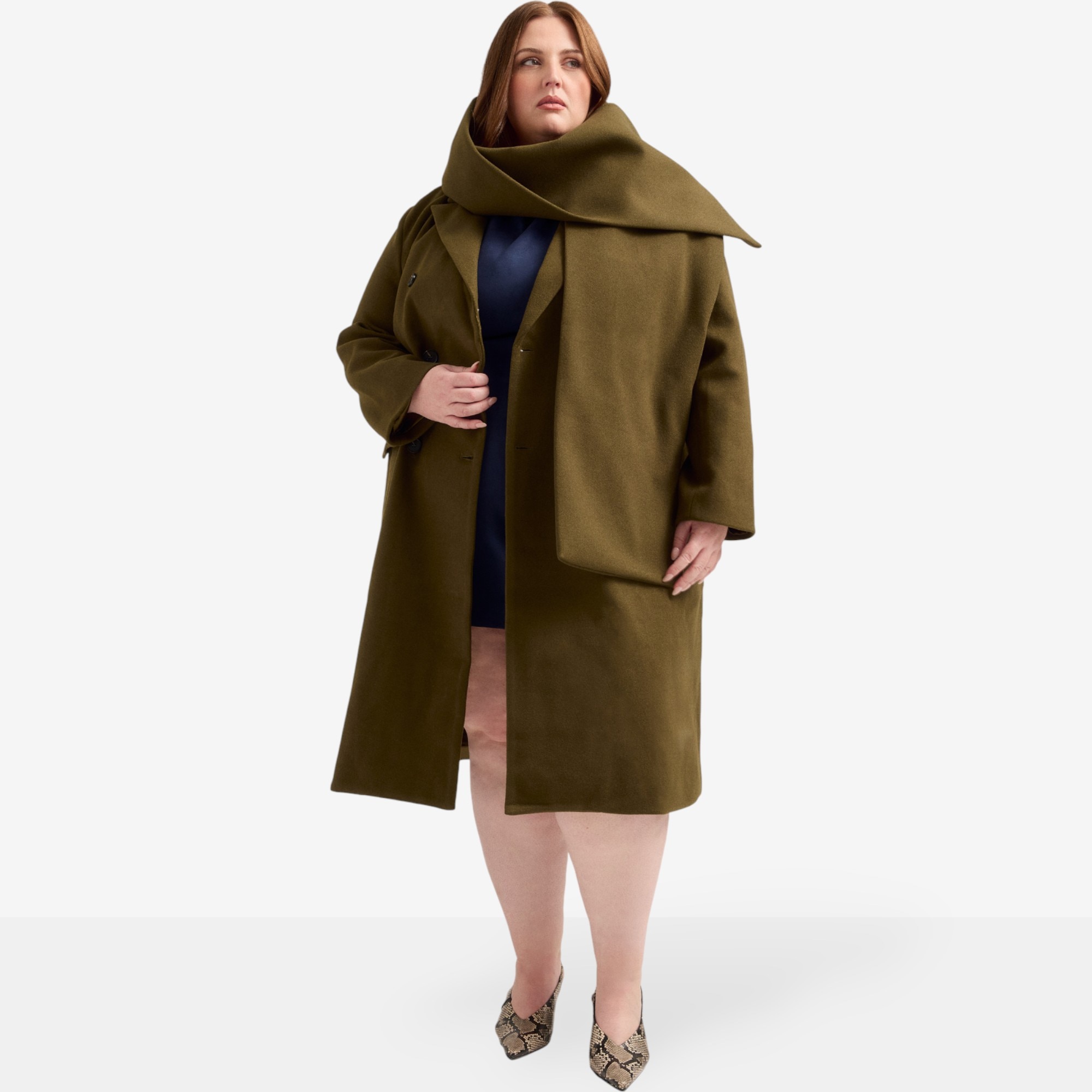 Hilary MacMillan Pea Coat with Detachable Scarf - TSC.ca