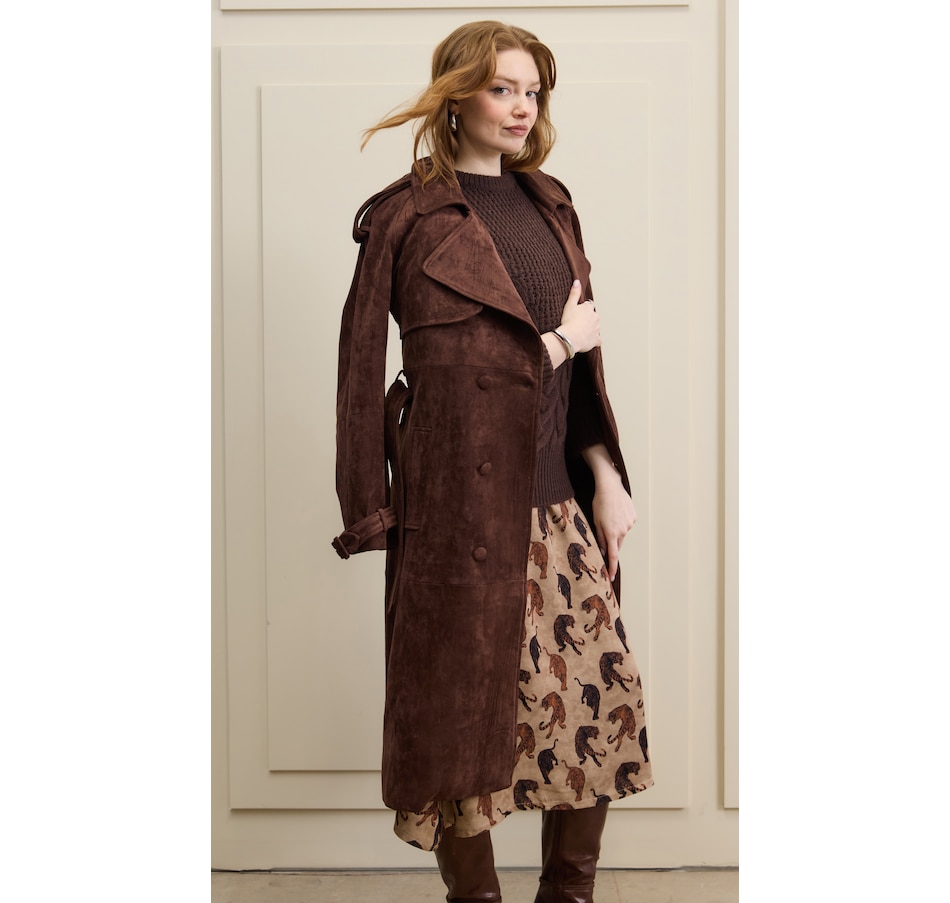 Image 226914_ALTMORE3.jpg, Product 226-914 / Price $325.00, Hilary MacMillan Brown Faux Suede Coat from Hilary MacMillan on TSC.ca's Fashion department