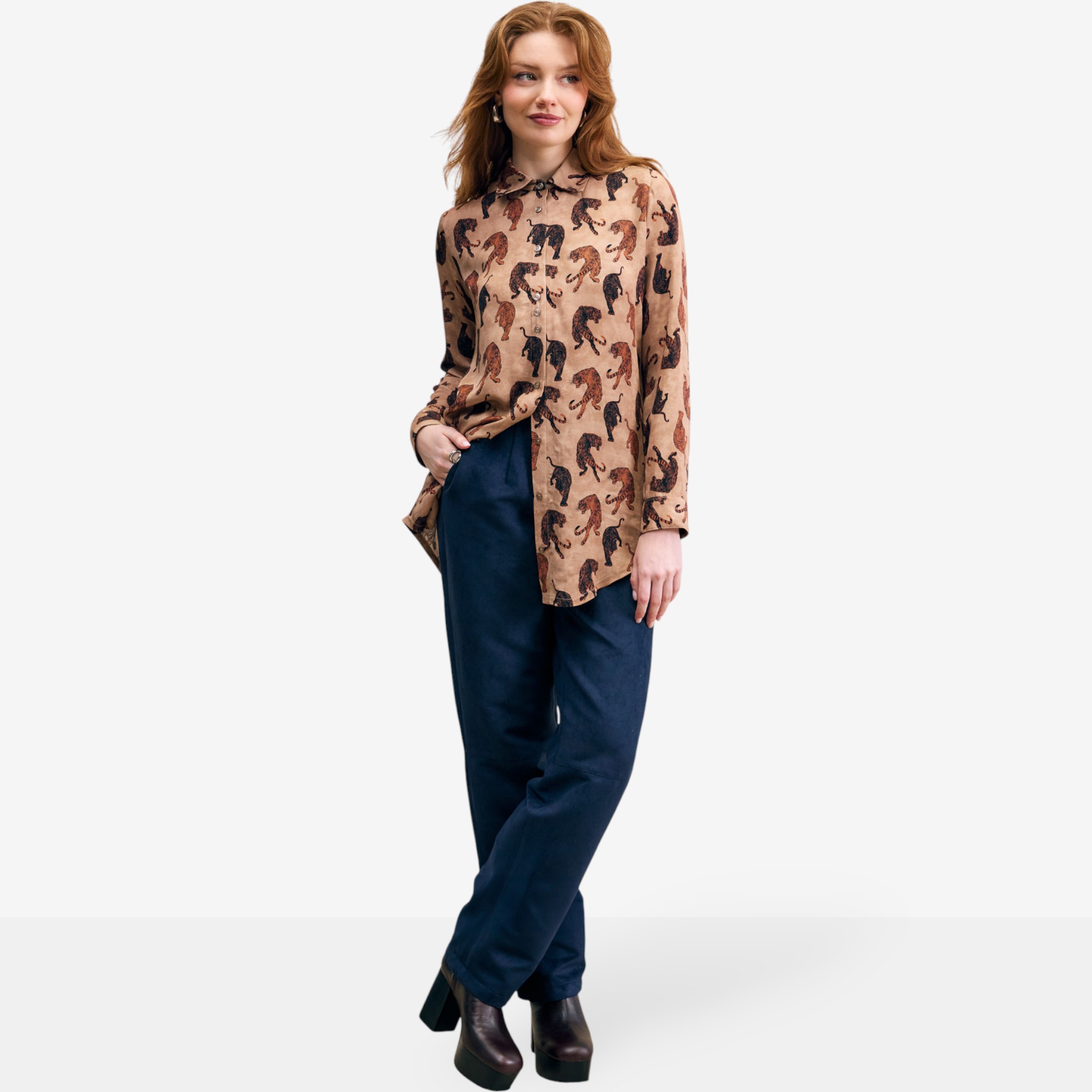 Hilary MacMillan Tiger Print Blouse - TSC.ca