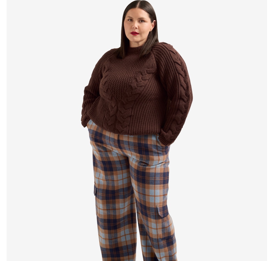 Image 226917_BRN.jpg, Product 226-917 / Price $125.00, Hilary MacMillan Cable Knit Sweater from Hilary MacMillan on TSC.ca's Fashion department