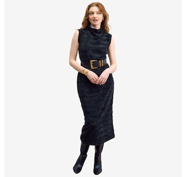 Hilary MacMillan Knit Turtleneck Dress