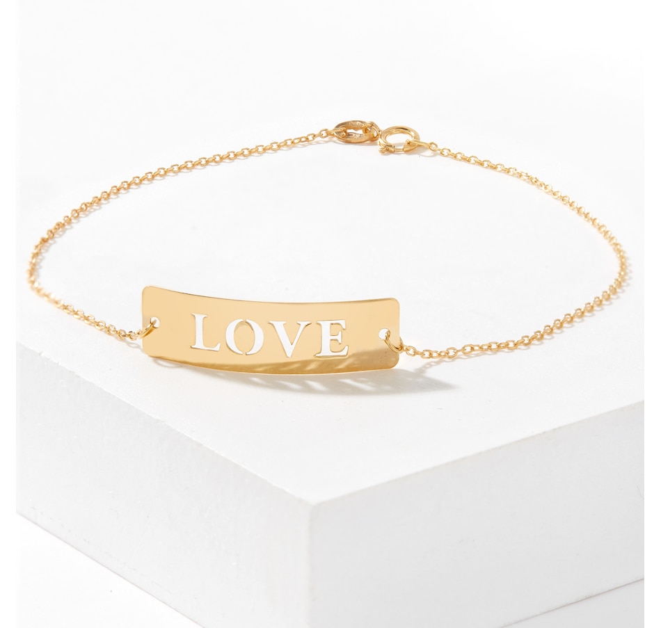 Jewellery - Bracelets - Link Bracelets - UNOAERRE 18K Yellow Gold Love ...