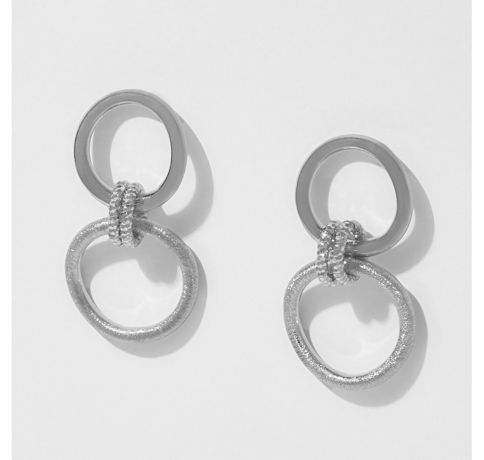 Image 227051_RHOP.jpg, Product 227-051 / Price $99.99, Silver Gallery Sterling Silver Link Drop Earrings from Silver Gallery on TSC.ca's Jewellery department