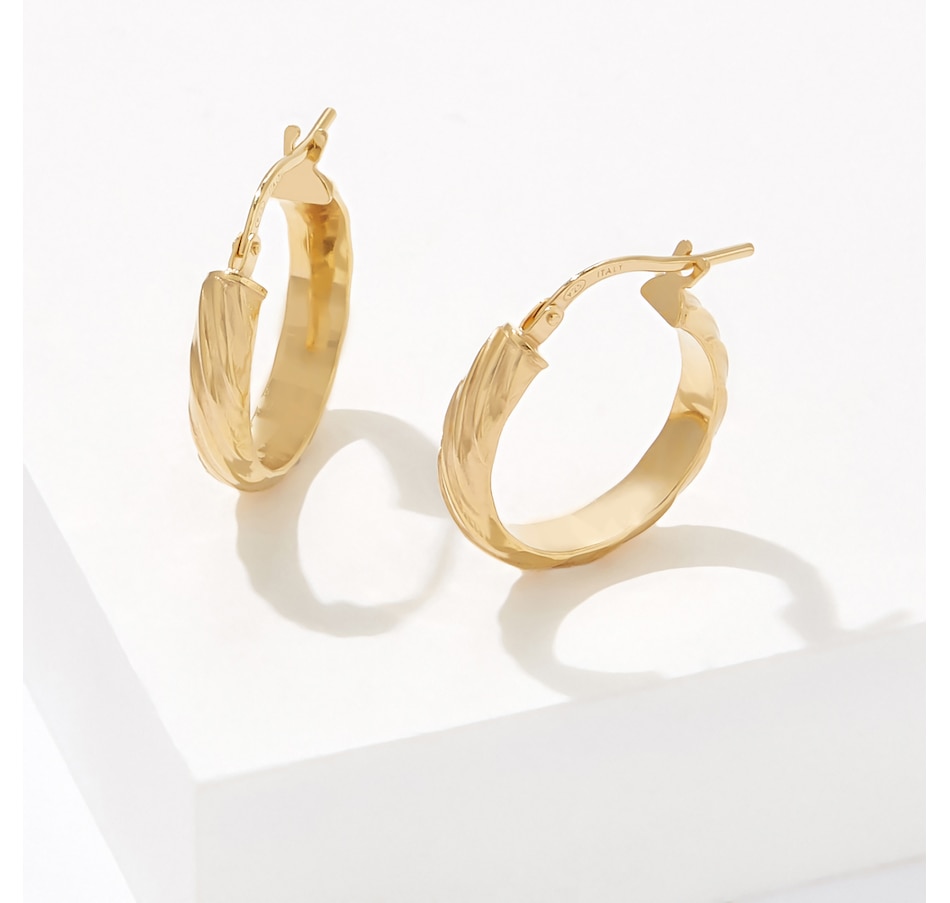 Image 227078_ALTMORE1.jpg, Product 227-078 / Price $69.99 - $89.99, Silver Gallery Sterling Silver Grooved Hoop Earrings from Silver Gallery on TSC.ca's Jewellery department