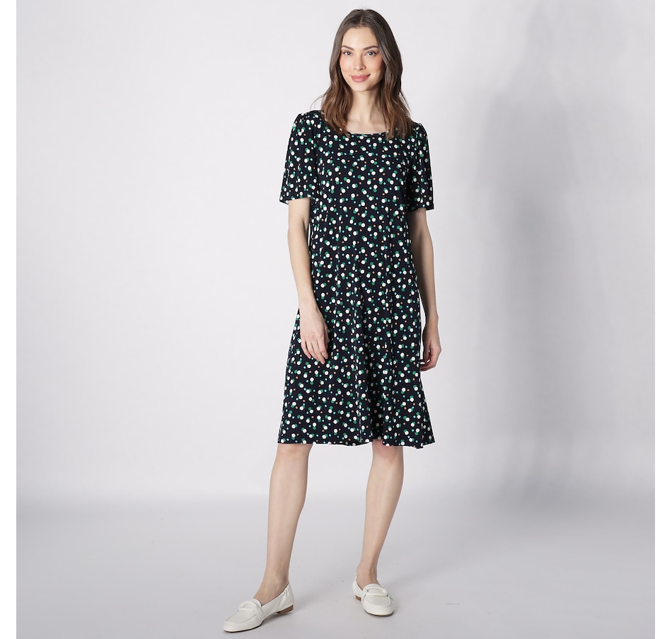 Clothing & Shoes - Dresses & Jumpsuits - Casual Dresses - Kim & Co. Brazil  Knit Printed Knee Length Dress - Online Shopping for Canadians