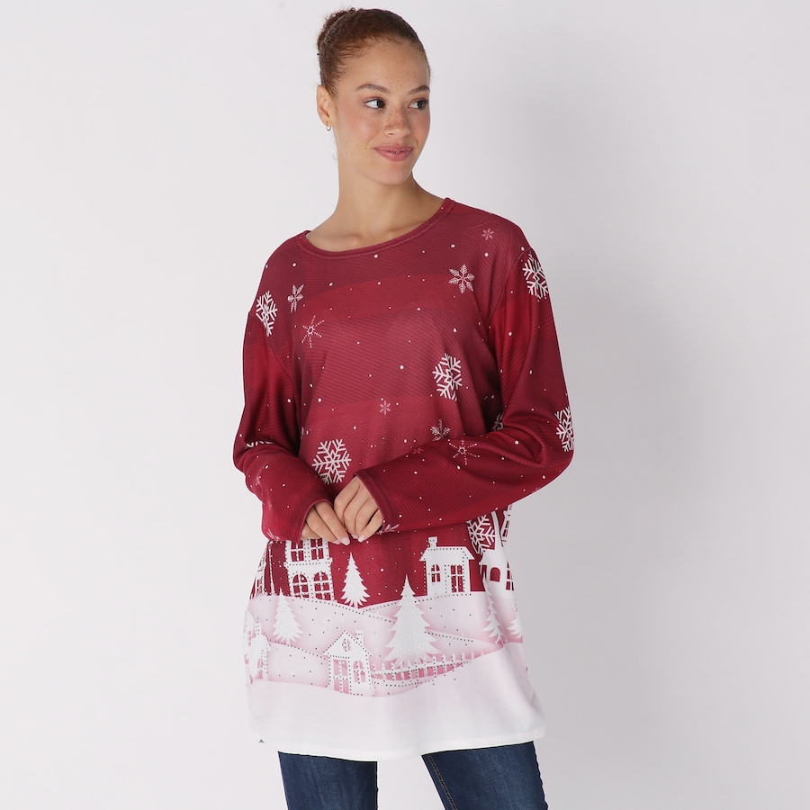 Image 227230_RDTWN.jpg, Product 227-230 / Price $14.88, Red Coral Holiday Bling Sweater from Red Coral Fashions on TSC.ca's Fashion department