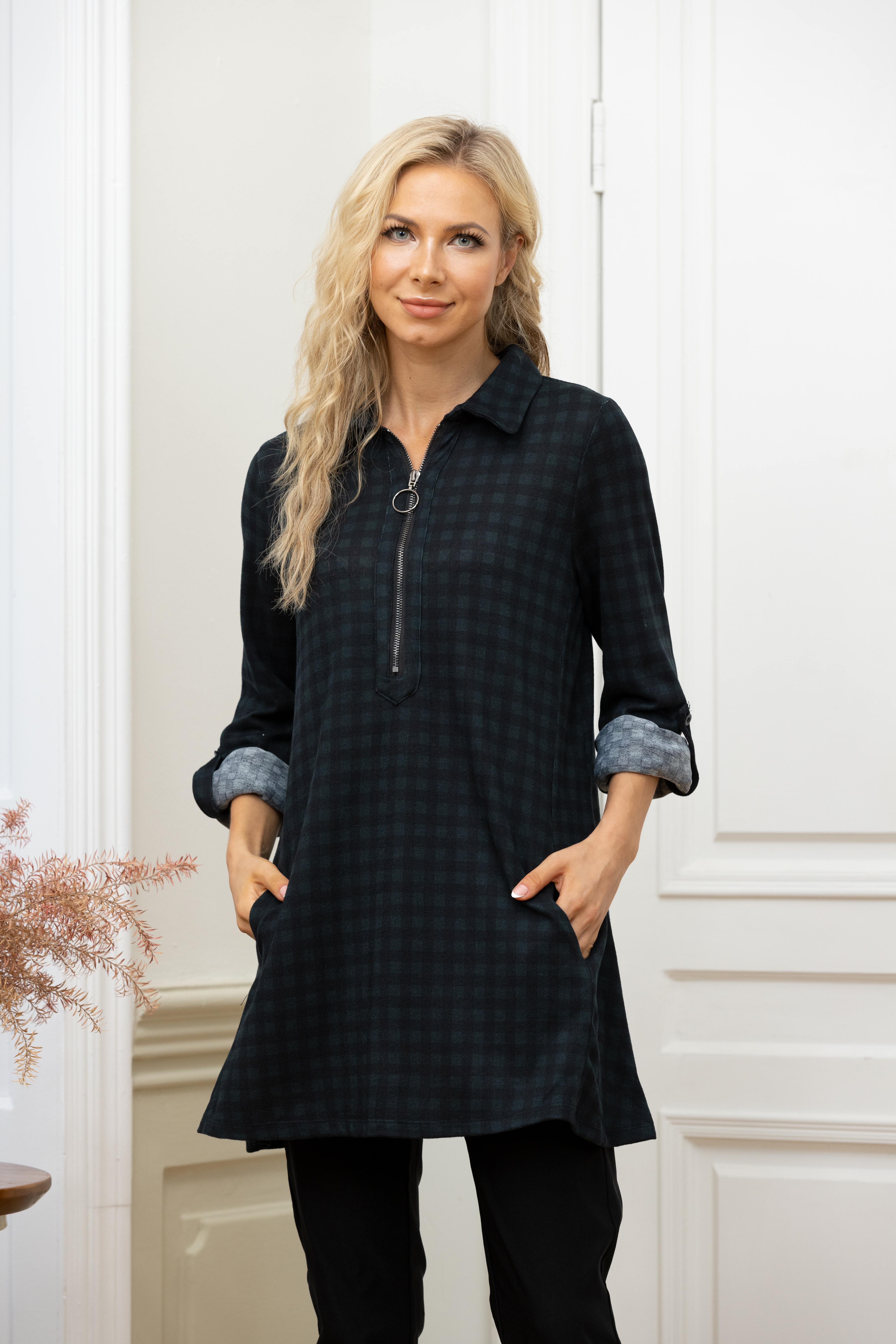 Orange Fashion Village Tunic Top With Pockets - TSC.ca