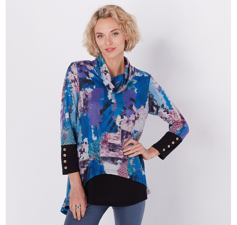 Image 227270_TLE.jpg, Product 227-270 / Price $34.33, Red Coral Split Back Button Detail Top from Red Coral Fashions on TSC.ca's Fashion department