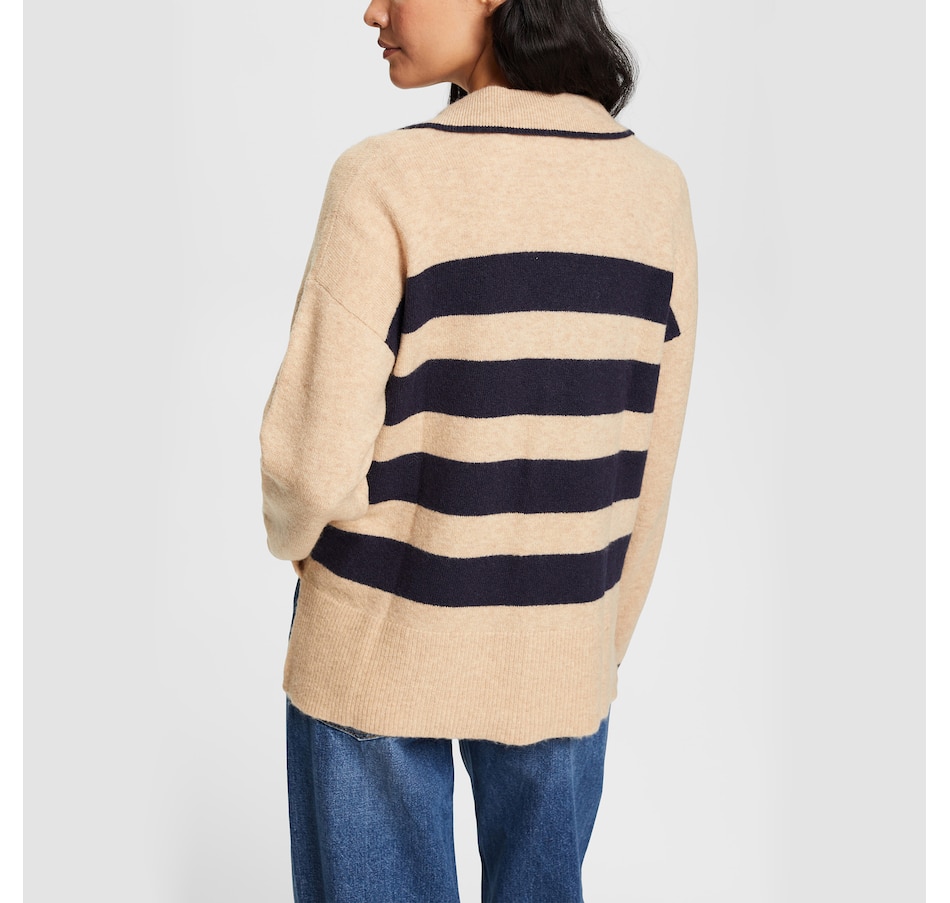 Image 227373_ALTMORE1.jpg, Product 227-373 / Price $39.33, Esprit Deep V Striped Polo Sweater from Esprit on TSC.ca's Fashion department