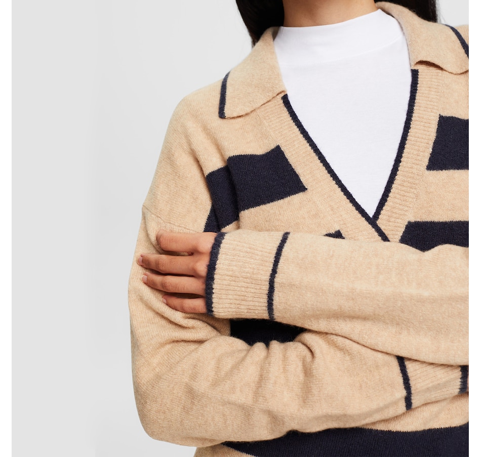 Image 227373_ALTMORE3.jpg, Product 227-373 / Price $39.33, Esprit Deep V Striped Polo Sweater from Esprit on TSC.ca's Fashion department