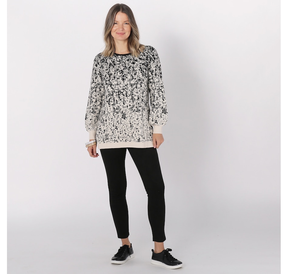 Image 227408_BLKE.jpg, Product 227-408 / Price $89.88, Wynne Layers Jacquard Knit Round Neck Tunic from Wynnelayers on TSC.ca's Clothing & Shoes department