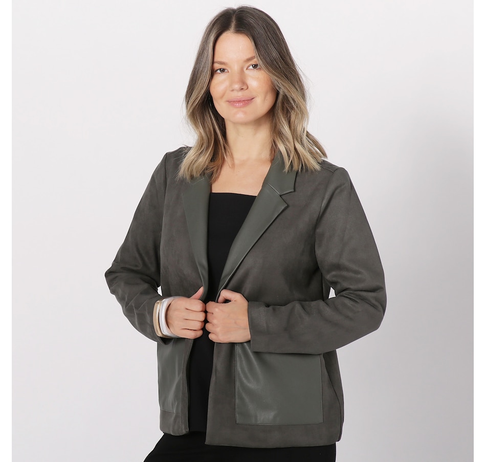 Image 227409_DKOL.jpg, Product 227-409 / Price $49.33, Wynne Layers Faux Suede Blazer from Wynnelayers on TSC.ca's Fashion department