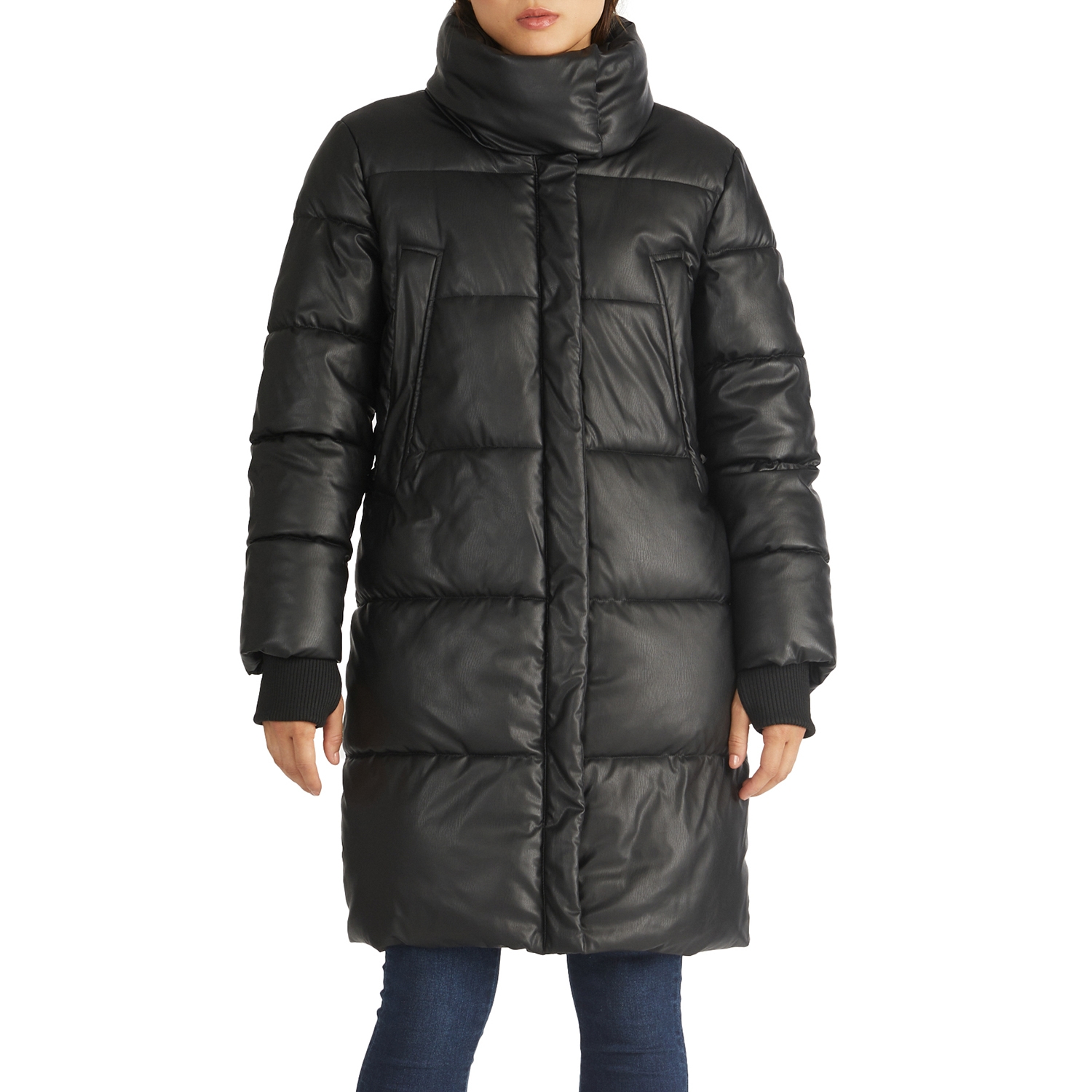 NVLT Vegan Polyurethane Long Puffer - TSC.ca