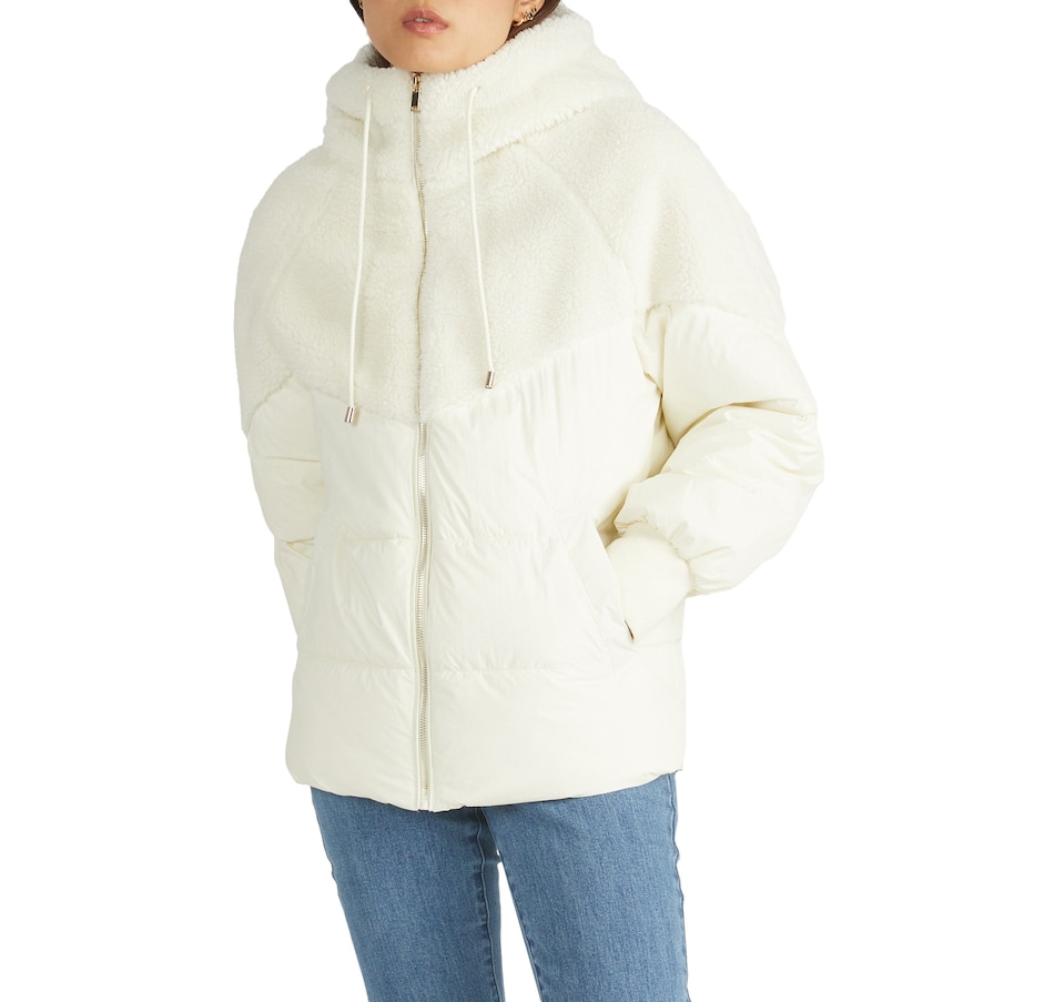 Clothing & Shoes - Jackets & Coats - Puffer Jackets - NVLT Mixed Media  Puffer Jacket - Online Shopping for Canadians