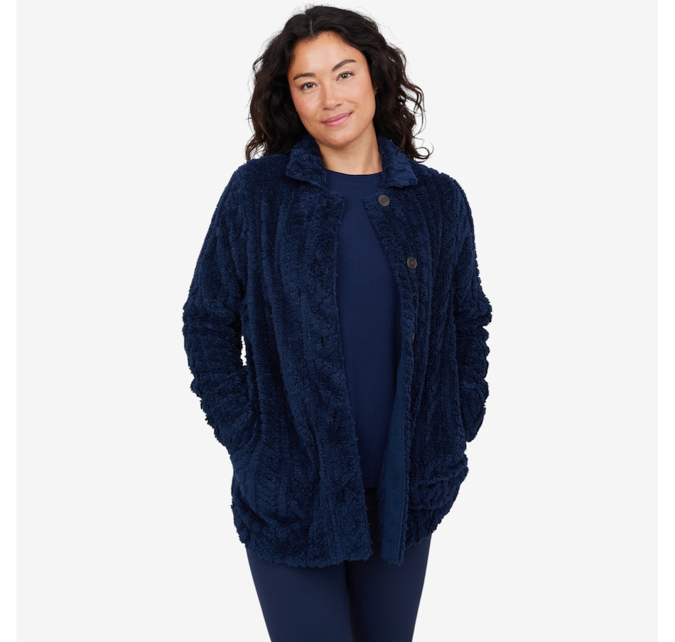 Image 227497_ALTMORE1.jpg, Product 227-497 / Price $39.88, Cuddl Duds Sculpted Sherpa Shacket from Cuddl Duds on TSC.ca's Fashion department