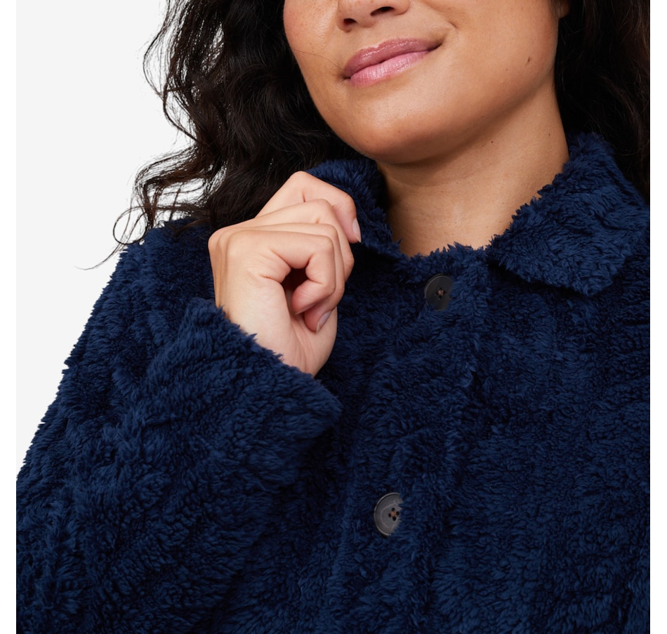 Image 227497_ALTMORE3.jpg, Product 227-497 / Price $39.88, Cuddl Duds Sculpted Sherpa Shacket from Cuddl Duds on TSC.ca's Fashion department