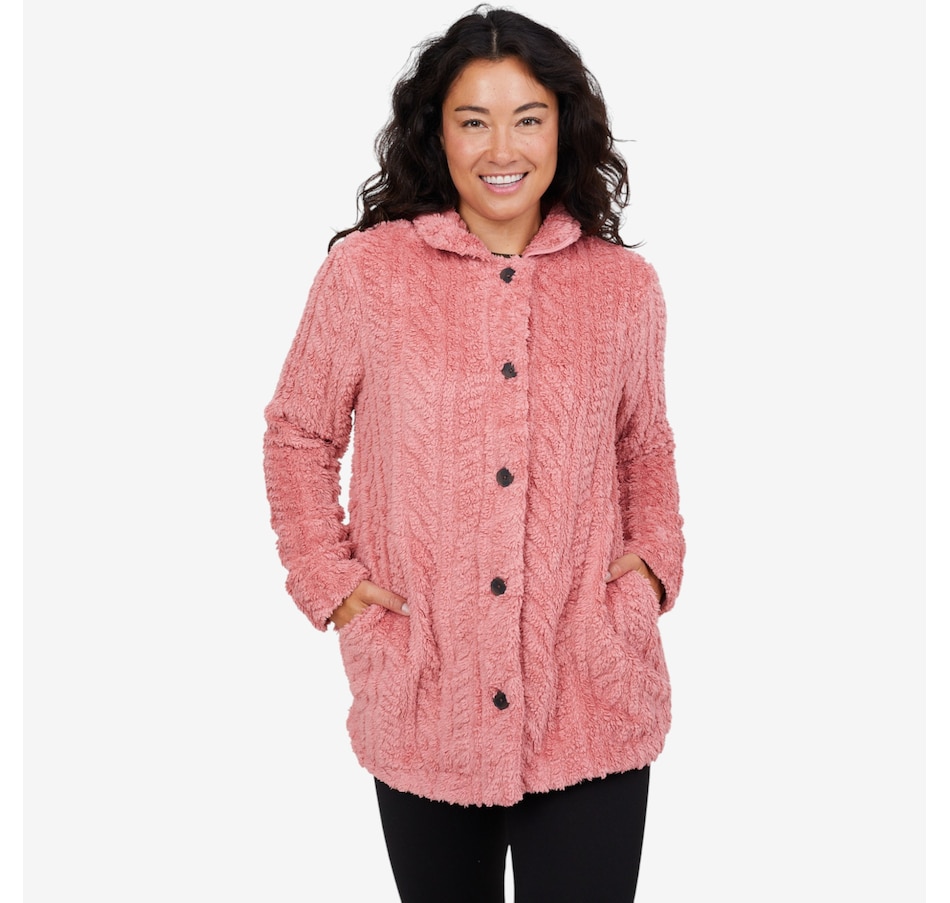 Image 227497_ALTMORE4.jpg, Product 227-497 / Price $39.88, Cuddl Duds Sculpted Sherpa Shacket from Cuddl Duds on TSC.ca's Fashion department