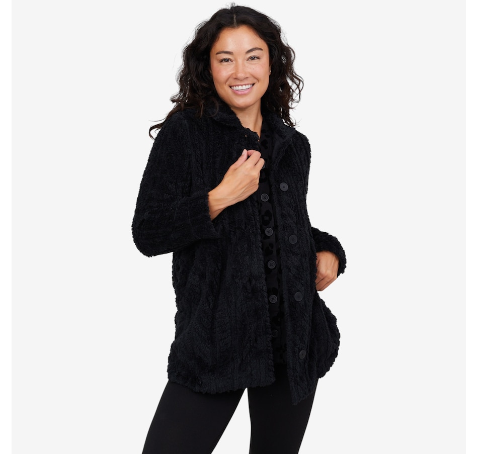 Image 227497_ALTMORE5.jpg, Product 227-497 / Price $39.88, Cuddl Duds Sculpted Sherpa Shacket from Cuddl Duds on TSC.ca's Fashion department