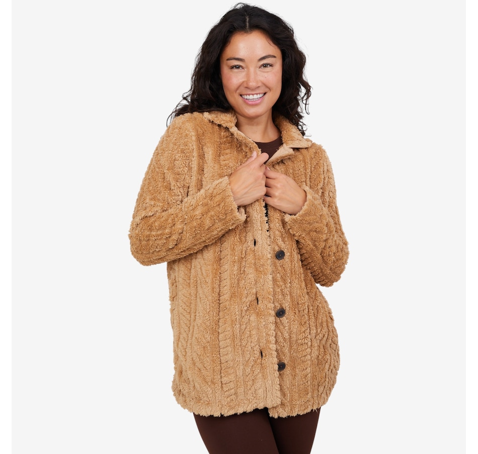 Image 227497_ALTMORE6.jpg, Product 227-497 / Price $39.88, Cuddl Duds Sculpted Sherpa Shacket from Cuddl Duds on TSC.ca's Fashion department