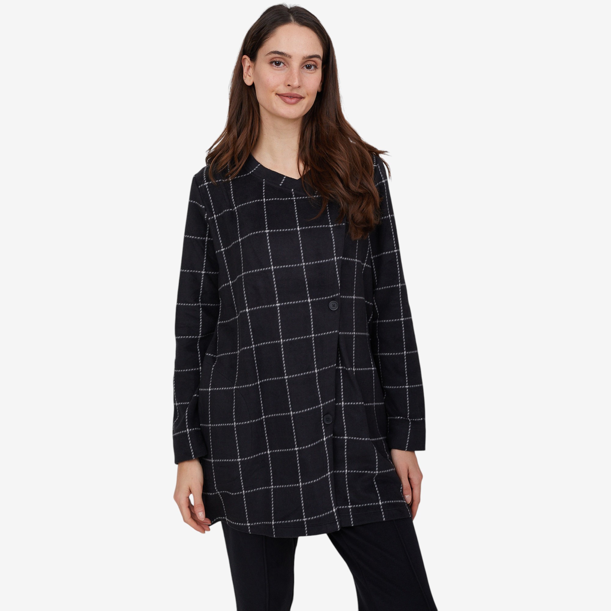 Cuddl Duds Fleecewear with Stretch Button Front Wrap - TSC.ca