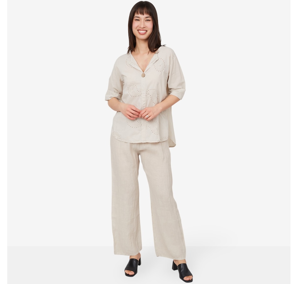 Image 227506_BGE.jpg, Product 227-506 / Price $29.33, Orange Fashion Village Linen Pant from Orange Fashion Village on TSC.ca's Fashion department